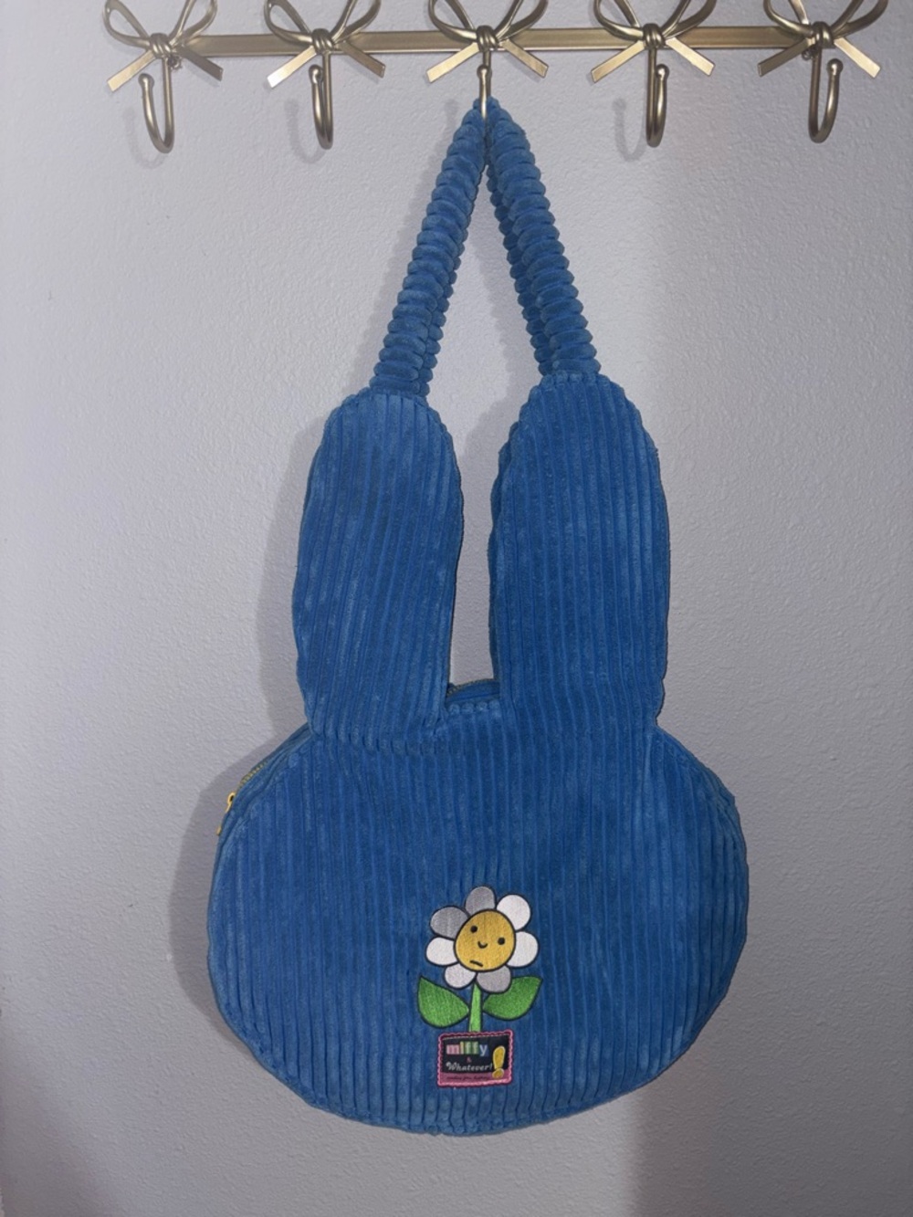 miffy Blue Corduroy Bunny Shoulder Bag - Picture 2 of 3